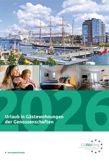 Titelbild der Broschüre Urlaub in Gästewohnungen der Genossenschaften 2025